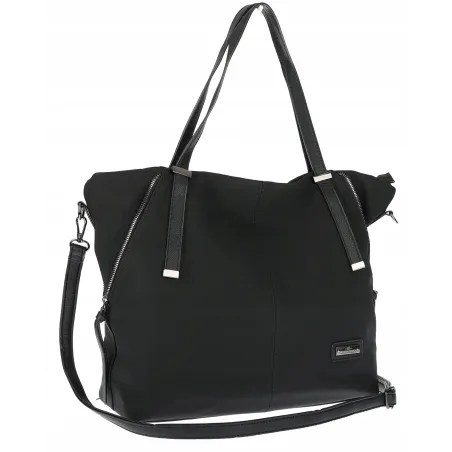 Torebka Damska Shopperka Pojemna A4 Modna Duża Torba kuferek CH7713 Czarna
