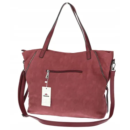 Torebka Damska Shopperka Pojemna A4 Modna Duża Torba kuferek CH7713 Bordowa