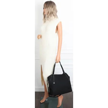 Torebka Damska Shopperka Pojemna A4 Modna Duża Torba kuferek CH7713 Czarna