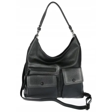 Torebka Damska Shopperka Worek Pojemna Torba modna na Ramię MC507 Czarna