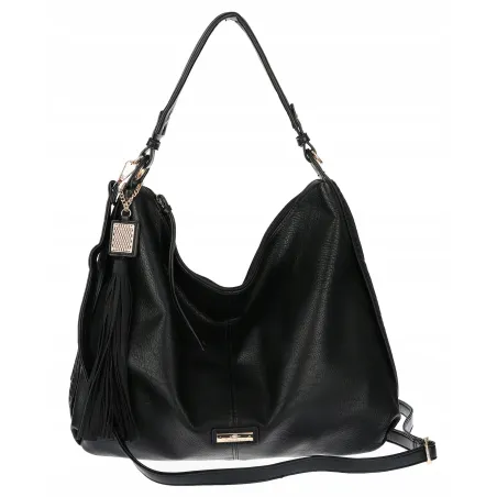 Torebka Damska Shopperka Worek Pojemna A4 Modna Duża Torba CH6624 Czarna