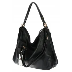 Torebka Damska Shopperka Worek Pojemna A4 Modna Duża Torba CH6624 Czarna