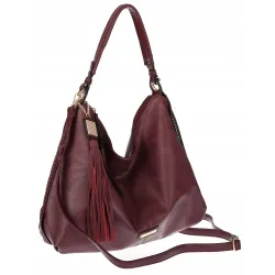 Torebka Damska Shopperka Worek Pojemna A4 Modna Duża Torba CH6624 Bordowa