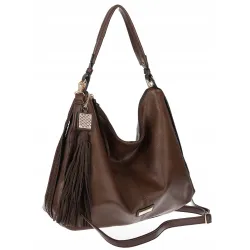 Torebka Damska Shopperka Worek Pojemna Modna Duża Torba CH6624 Czekoladowa