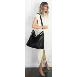Torebka Damska Shopperka Worek Pojemna A4 Modna Duża Torba CH6624 Czarna