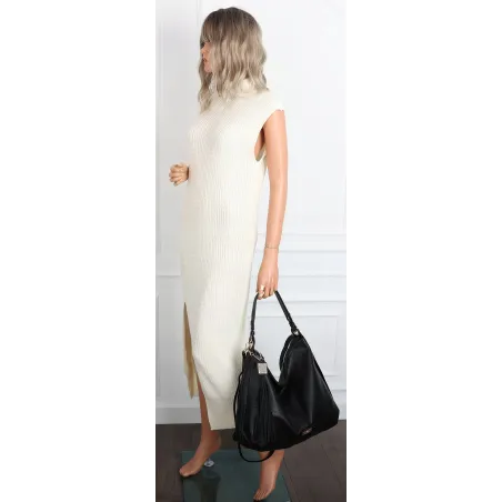 Torebka Damska Shopperka Worek Pojemna A4 Modna Duża Torba CH6624 Czarna