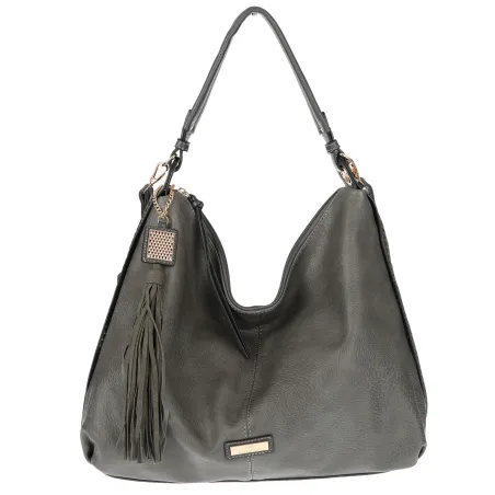 Torebka Damska Shopper Worek Pojemna Modna Duża Miejska Torba CH6624 Szara