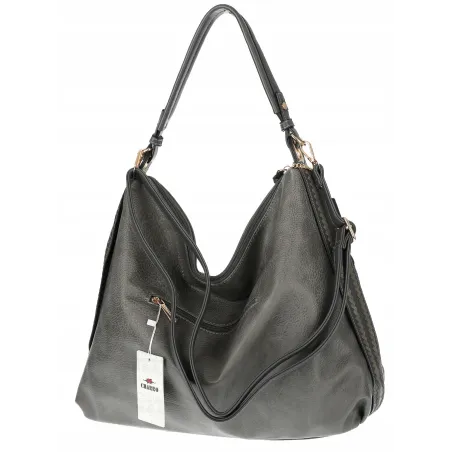 Torebka Damska Shopper Worek Pojemna Modna Duża Miejska Torba CH6624 Szara