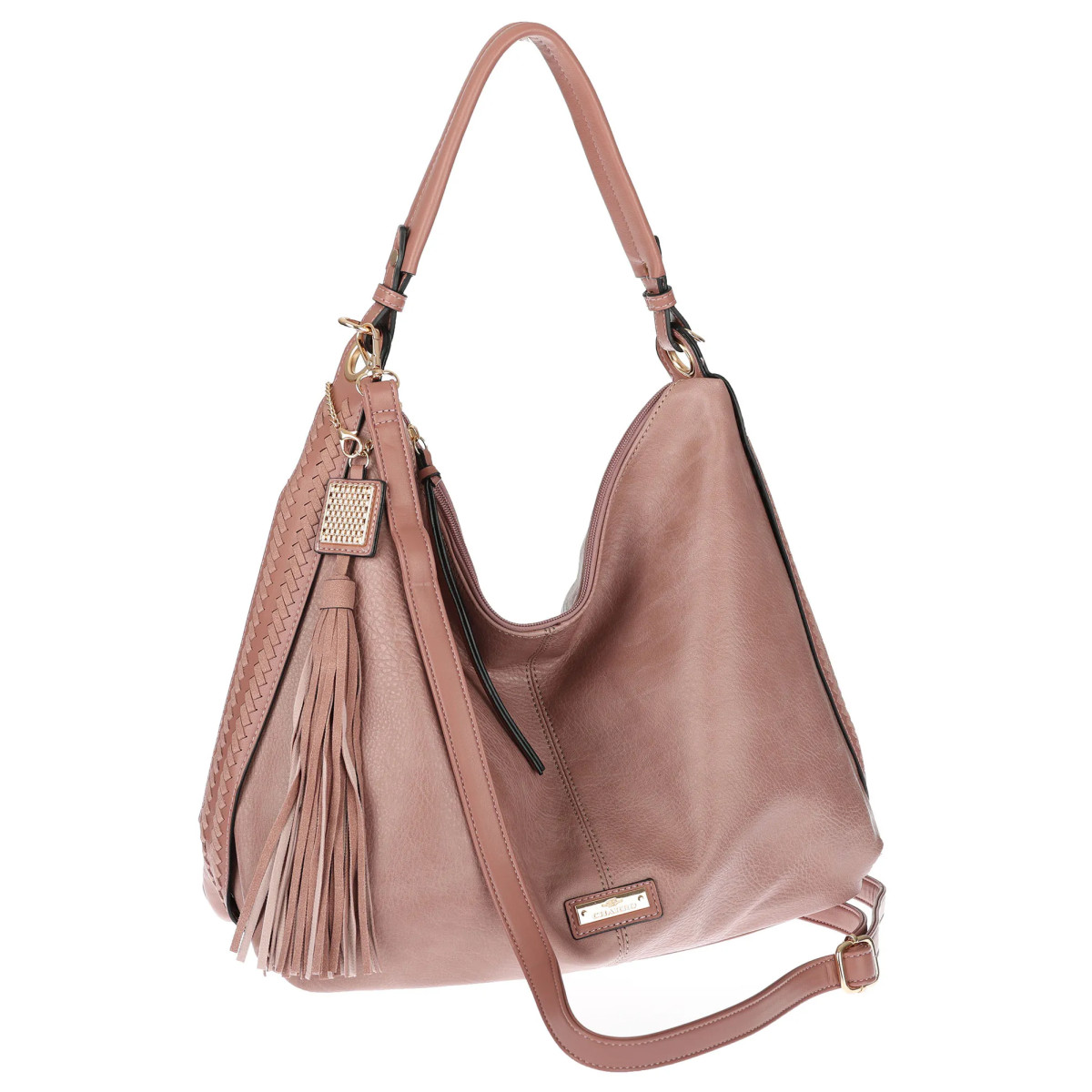 Torebka Damska Shopper Worek Pojemna Modna Duża Miejska Torba CH6624 Różowa