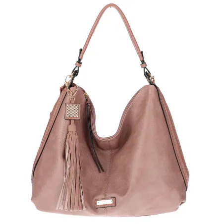 Torebka Damska Shopper Worek Pojemna Modna Duża Miejska Torba CH6624 Różowa