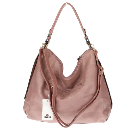 Torebka Damska Shopper Worek Pojemna Modna Duża Miejska Torba CH6624 Różowa