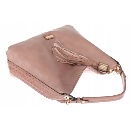 Torebka Damska Shopper Worek Pojemna Modna Duża Miejska Torba CH6624 Różowa