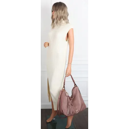 Torebka Damska Shopper Worek Pojemna Modna Duża Miejska Torba CH6624 Różowa