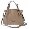 Torebka Damska shopperka worek A4 pojemna listonoszka modna CH3321 Brązowa