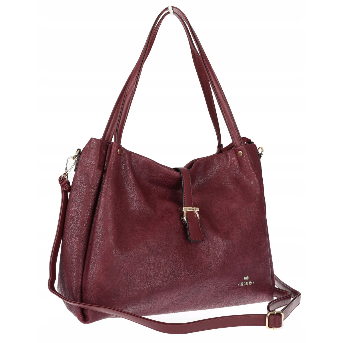 Torebka Damska listonoszka Shopperka torba na ramię pojemna CH3319 Bordowa