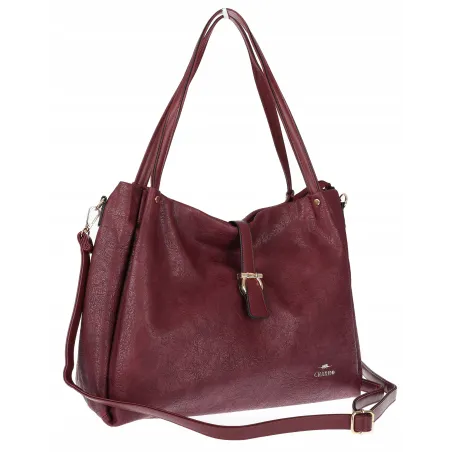 Torebka Damska listonoszka Shopperka torba na ramię pojemna CH3319 Bordowa