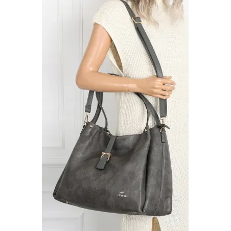 Torebka Damska listonoszka Shopperka torba na ramię pojemna CH3319 Szara