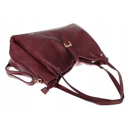 Torebka Damska listonoszka Shopperka torba na ramię pojemna CH3319 Bordowa