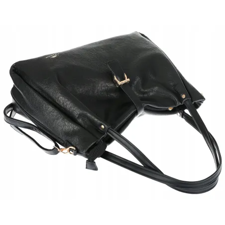 Torebka Damska listonoszka Shopperka torba na ramię pojemna CH3319 Czarna