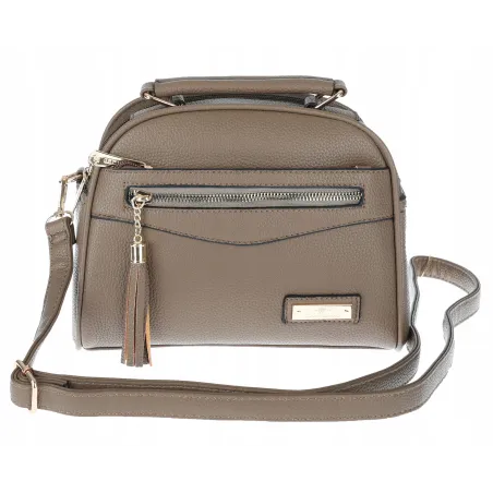 Torebka Damska kuferek damski Listonoszka elegancka mała CH8877 Beżowa