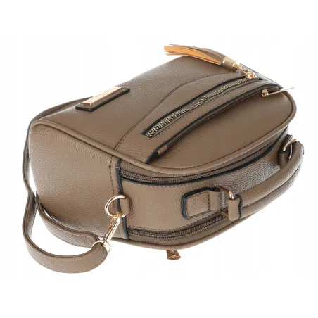 Torebka Damska kuferek damski Listonoszka elegancka mała CH8877 Beżowa