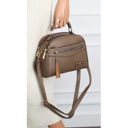 Torebka Damska kuferek damski Listonoszka elegancka mała CH8877 Beżowa