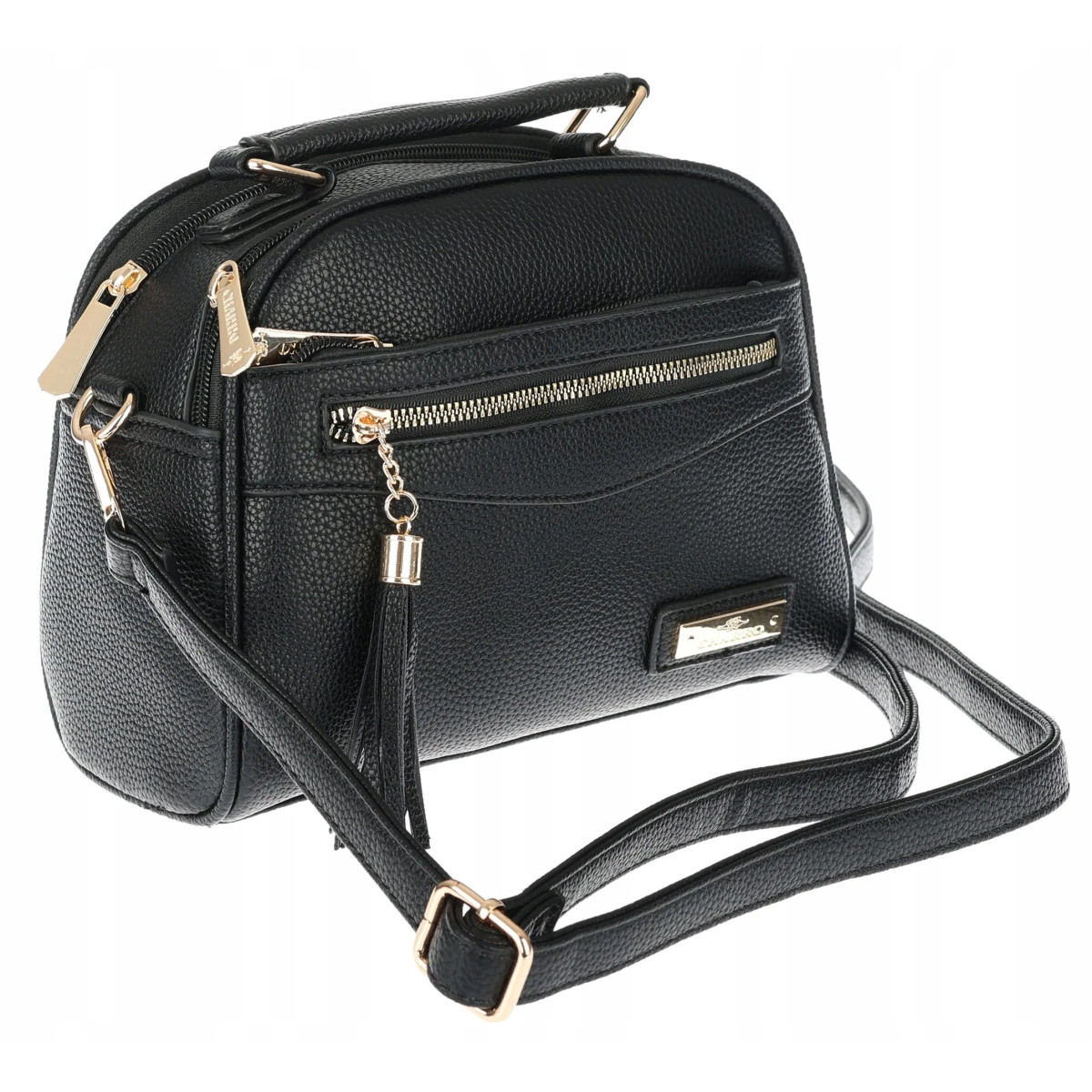 Torebka Damska kuferek damski Listonoszka elegancka mała CH8877 Czarna