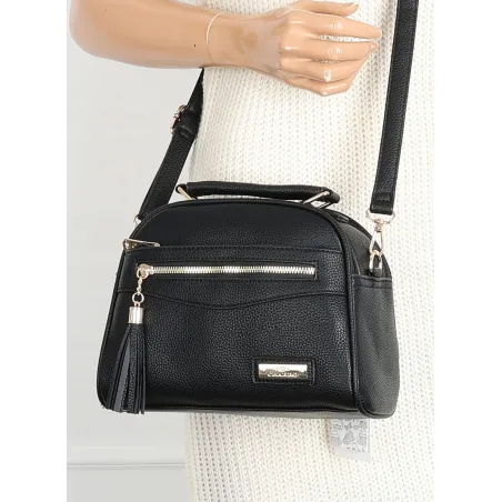 Torebka Damska kuferek damski Listonoszka elegancka mała CH8877 Czarna