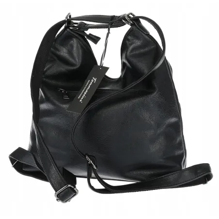 Torebka Damska Shopperka duża Listonoszka plecak 2w1 worek SP93431 CZARNA