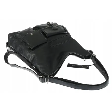 Torebka Damska Shopperka duża Listonoszka plecak 2w1 worek SP93431 CZARNA