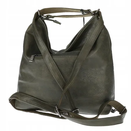 Torebka Damska Shopperka Listonoszka duża plecak 2w1 worek SP93431 Zielona