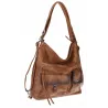 Torebka Damska Shopperka Listonoszka duża plecak 2w1 worek SP93431 Brązowa