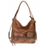 Torebka Damska Shopperka Listonoszka duża plecak 2w1 worek SP93431 Brązowa