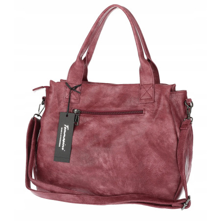 Torebka Damska Tommasini Listonoszka Shopper Kuferek Torba SP92581 Bordowa