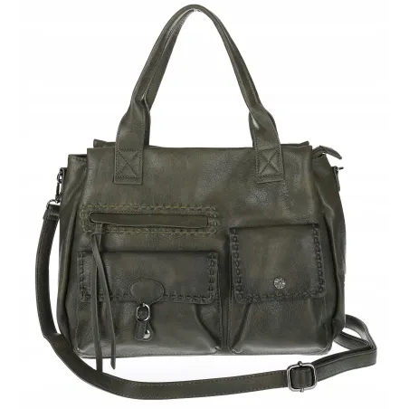 Torebka Damska Tommasini Listonoszka Shopper Kuferek Torba SP92581 Zielona