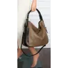 HERNAN Włoska marka Torebka Damska Worek Listonoszka Torba HB038 Brązowa