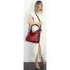 HERNAN Włoska marka Torebka Damska Worek Listonoszka Modna HB038 Czerwona