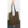 Torebka Damska Shopper duża HERISSON Torba na Ramię eko zamsz 60650 Zielona