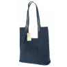 Torebka Damska Shopper duża HERISSON na Ramię eko zamsz 60650 Granatowa