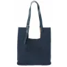 Torebka Damska Shopper duża HERISSON na Ramię eko zamsz 60650 Granatowa