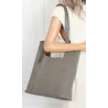 Torebka Damska Shopper duża HERISSON Torba na Ramię eko zamsz 60650 Szara