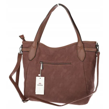 Torebka Damska Shopper Worek Pojemna Modna Miejska Torba CH6683 Czekoladowa