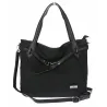 Torebka Damska Shopperka Worek Pojemna Modna Miejska Torba CH6683 Czarna