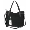 Torebka Damska Shopperka Worek Pojemna Modna Miejska Torba CH6683 Czarna