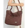 Torebka Damska Shopper Worek Pojemna Modna Miejska Torba CH6683 Czekoladowa