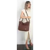Torebka Damska Shopper Worek Pojemna Modna Miejska Torba CH6683 Czekoladowa