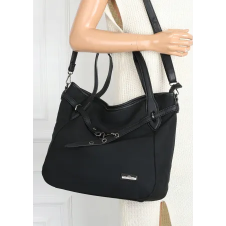 Torebka Damska Shopperka Worek Pojemna Modna Miejska Torba CH6683 Czarna