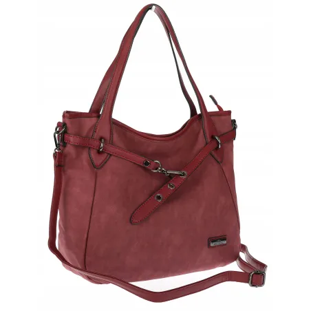 Torebka Damska Shopperka Worek Pojemna Modna Miejska Torba CH6683 Bordowa