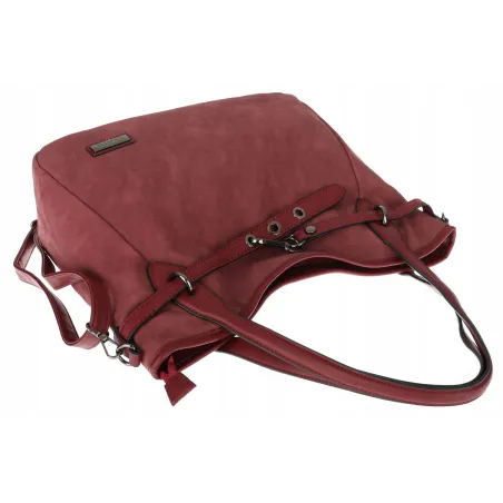 Torebka Damska Shopperka Worek Pojemna Modna Miejska Torba CH6683 Bordowa