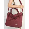 Torebka Damska Shopperka Worek Pojemna Modna Miejska Torba CH6683 Bordowa